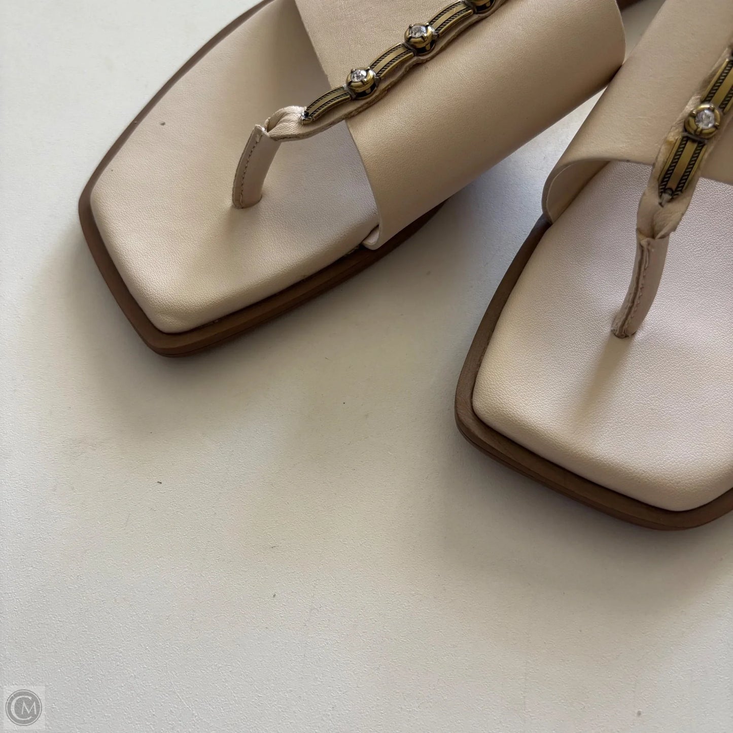 Sandals Flip Flops By Franco Sarto In Cream, Size: 7.5