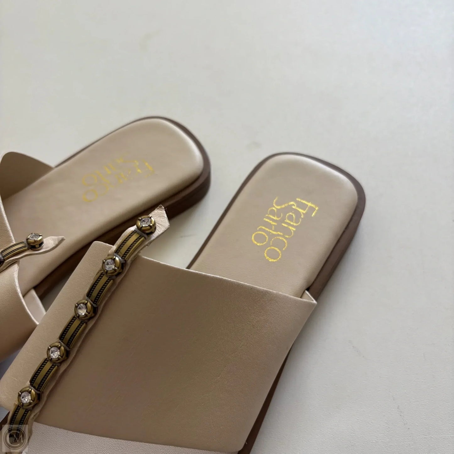 Sandals Flip Flops By Franco Sarto In Cream, Size: 7.5