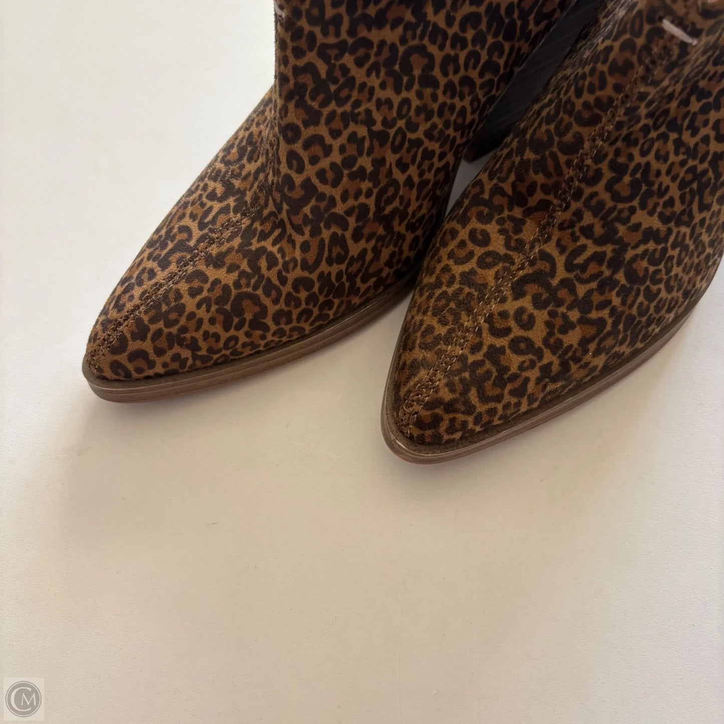 Boots Ankle Heels By Cato In Animal Print, Size: 7