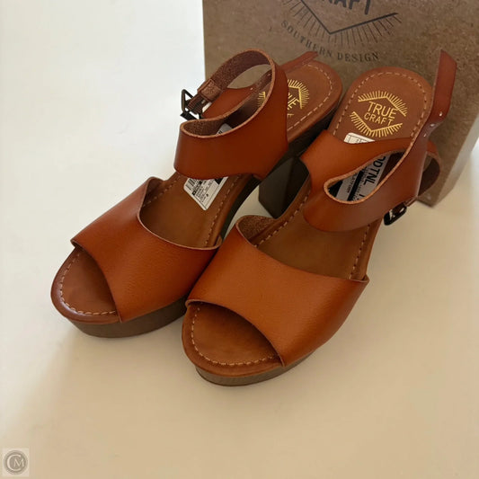 Shoes Heels Platform By True Craft In Brown, Size: 8