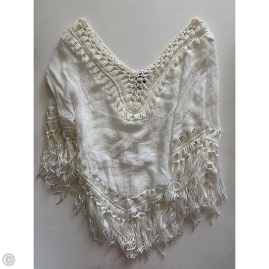 Poncho By Grace & Lace In White, Size: 0