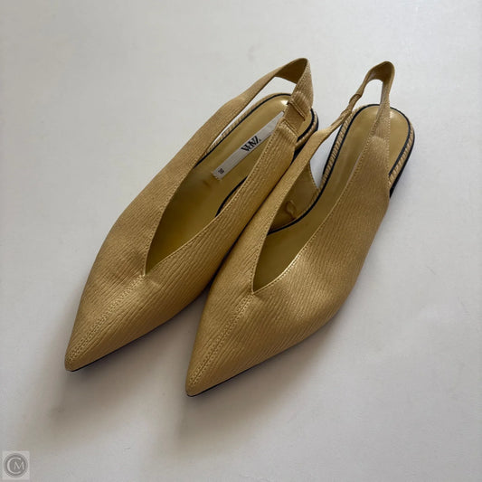 Shoes Flats By Zara In Yellow, Size: 7.5
