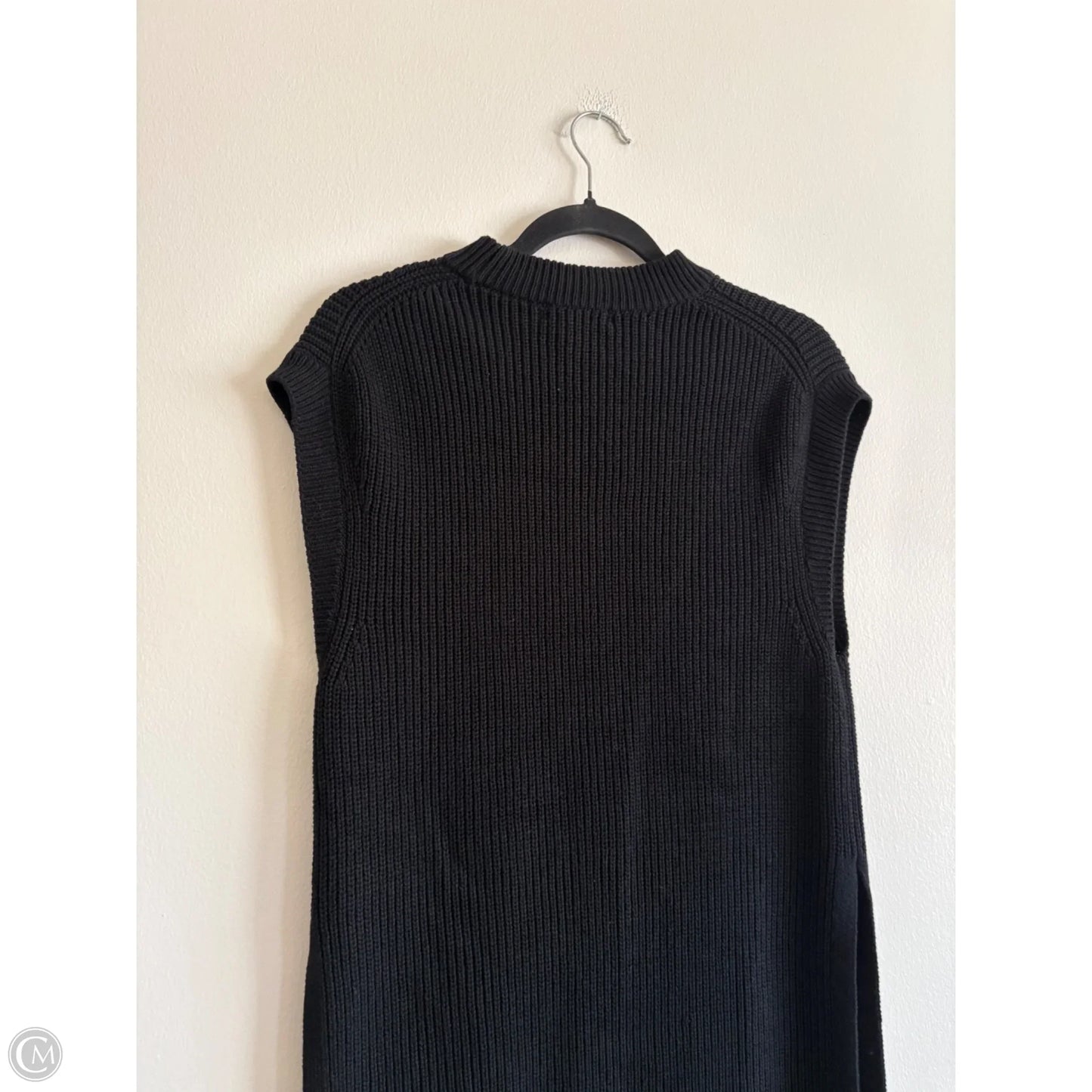 Sweater Short Sleeve By H&m In Black, Size: S