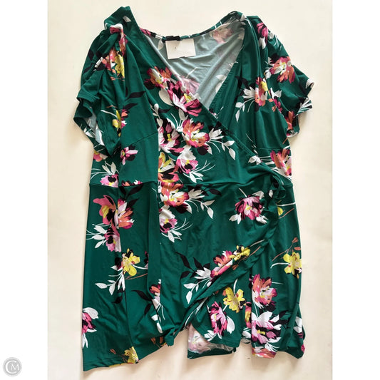 Blouse Long Sleeve By Torrid In Green, Size: 3x