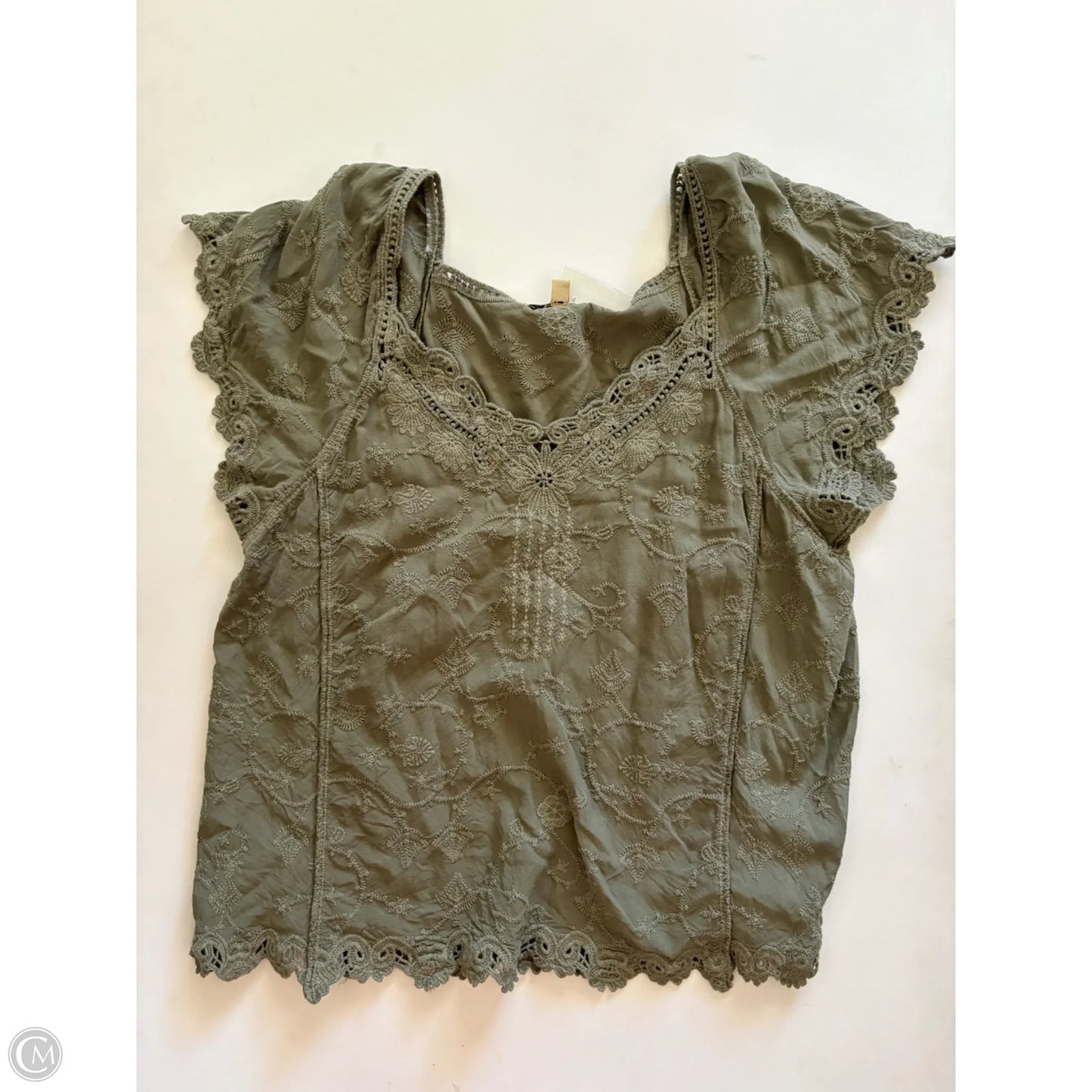 Top Short Sleeve By Democracy In Green, Size: Xs