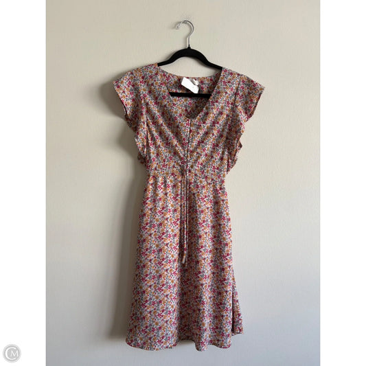 Dress Casual Midi By Monteau In Floral Print, Size: Xs