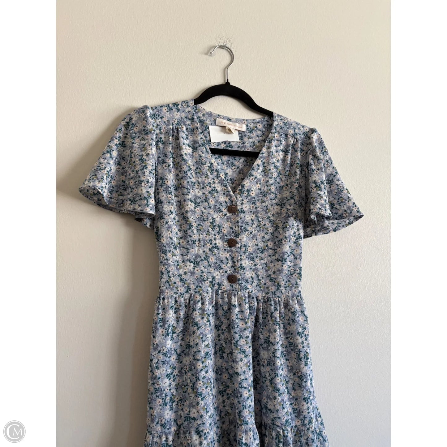 Dress Casual Midi By Monteau In Floral Print, Size: Xs