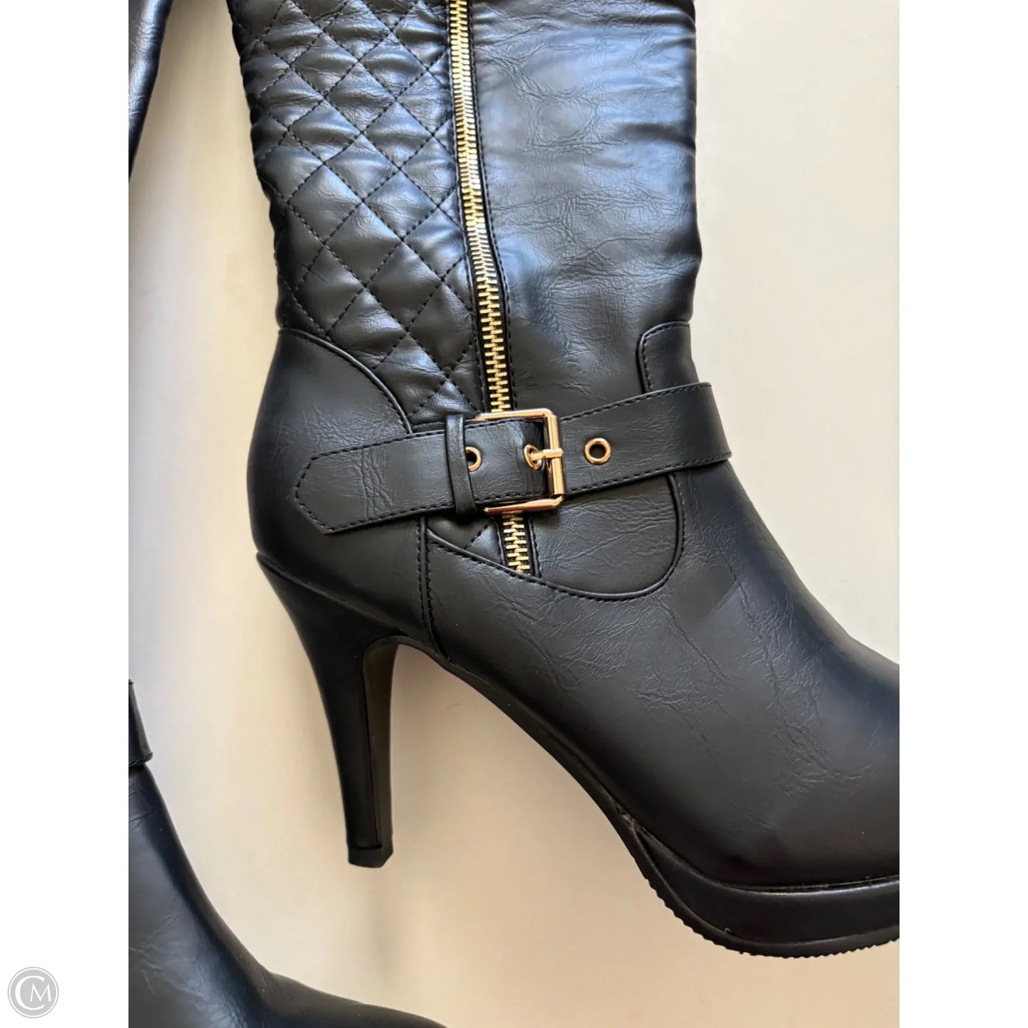 Boots Knee Heels By West End In Black, Size: 11