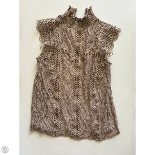 Top Sleeveless By Cable And Gauge In Brown, Size: S