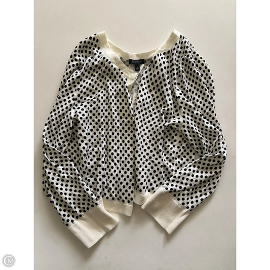 Sweater Cardigan By Talbots In Polkadot Pattern, Size: M