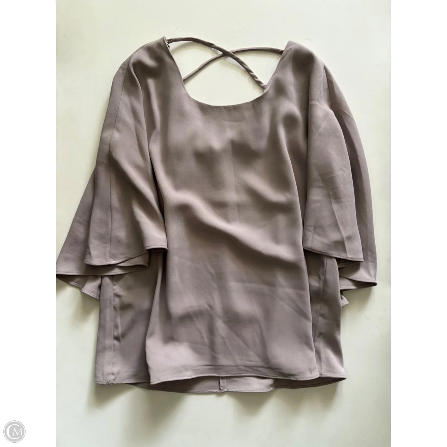 Top Short Sleeve By Jade In Taupe, Size: S