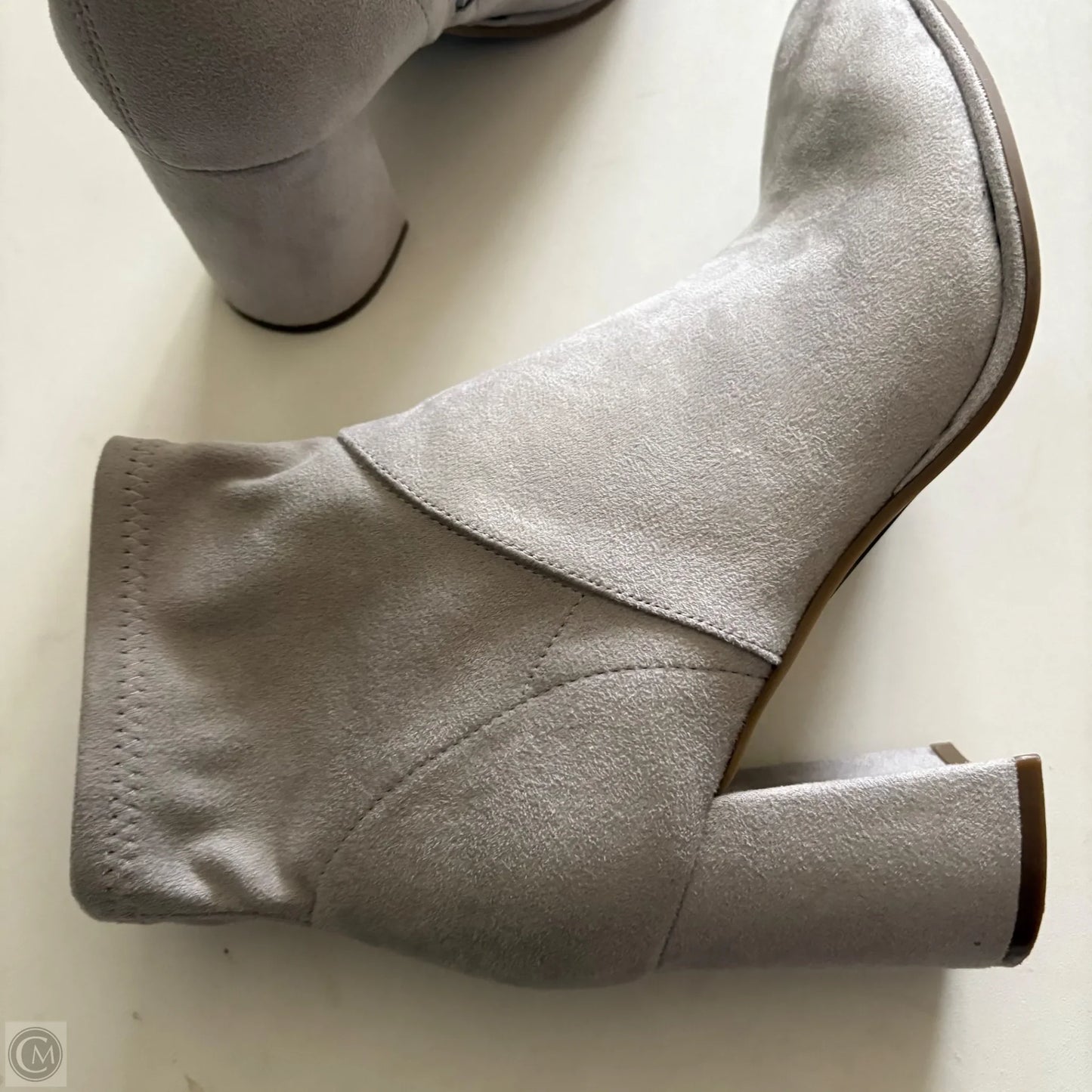 Boots Ankle Heels By Marc Fisher In Grey, Size: 8.5