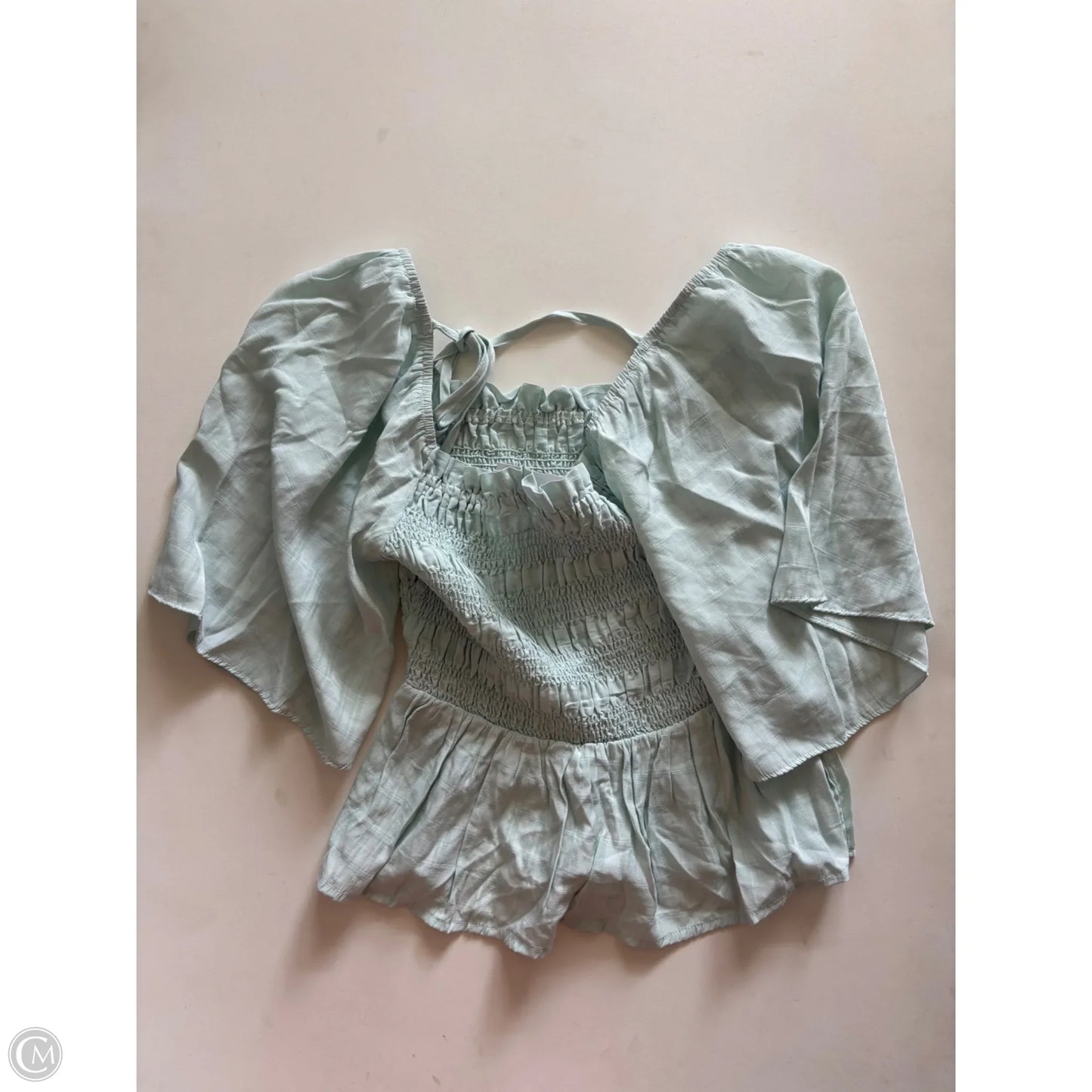 Blouse Long Sleeve By Pink Lily In Green, Size: S