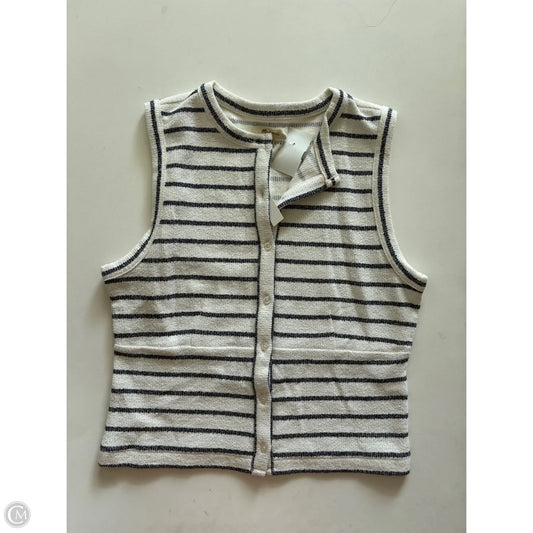 Vest Sweater By Madewell In Striped Pattern, Size: M