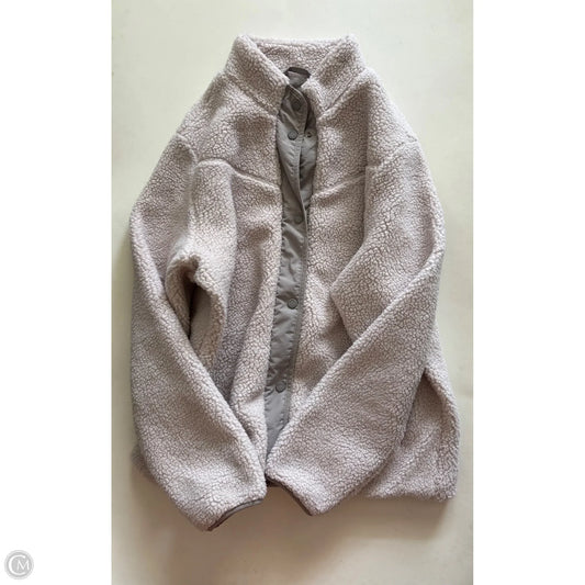 Coat Faux Fur & Sherpa By Ridgecut In Cream, Size: L