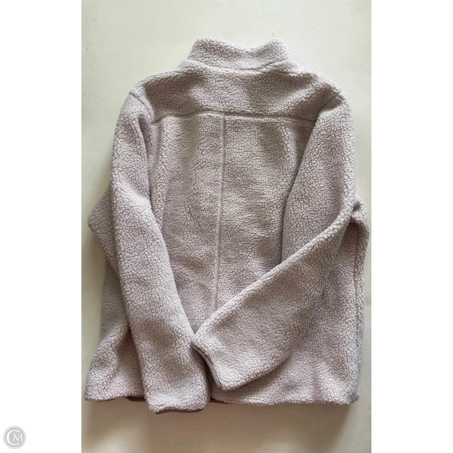 Coat Faux Fur & Sherpa By Ridgecut In Cream, Size: L