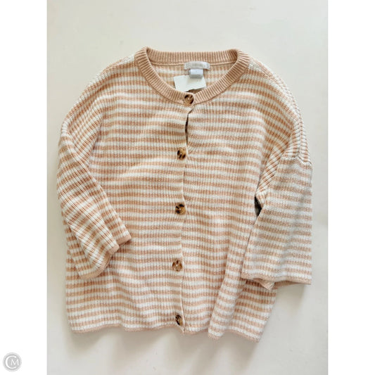 Sweater Cardigan By Design History In Striped Pattern, Size: L