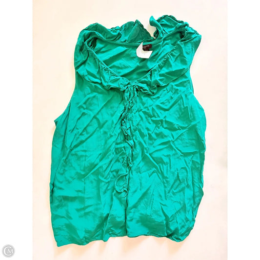 Blouse Sleeveless By Talbots In Green, Size: 1x