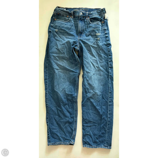 Jeans Straight By American Eagle In Blue, Size: 8