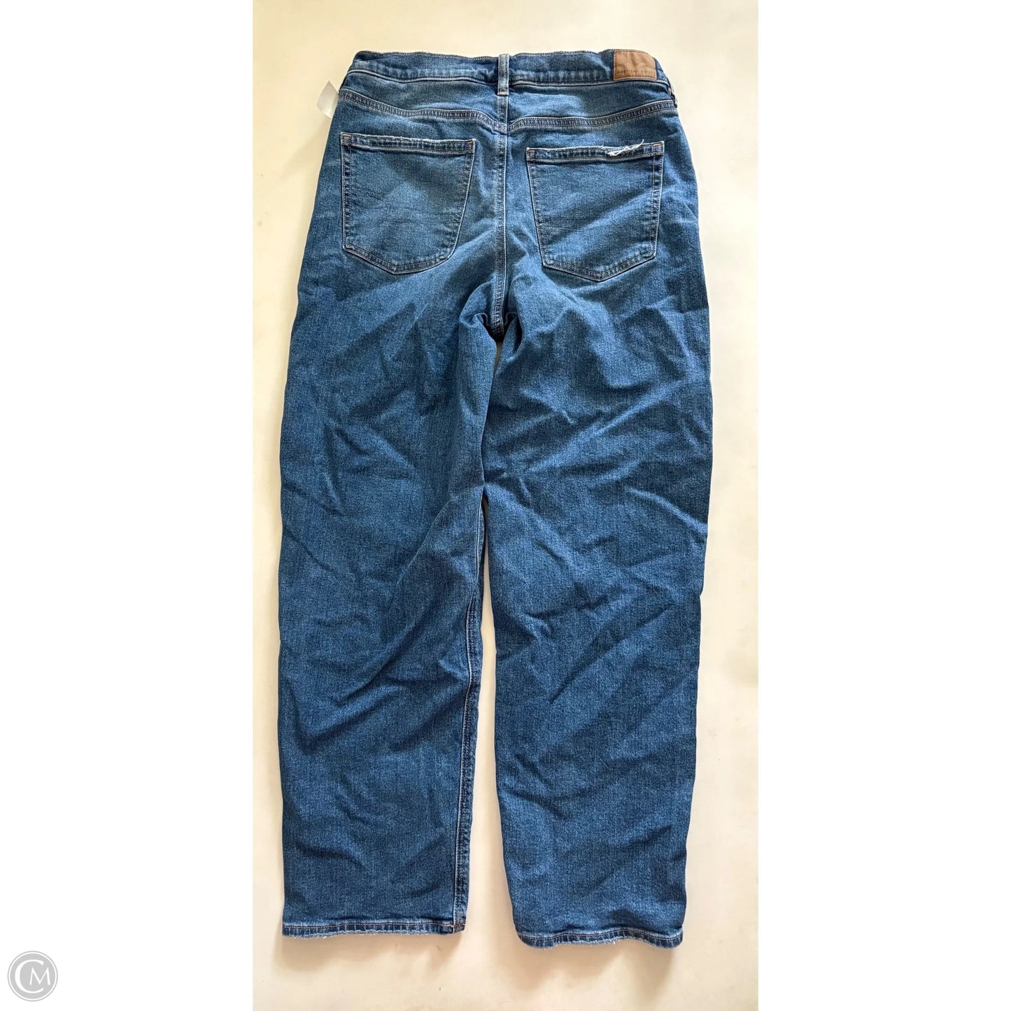 Jeans Straight By American Eagle In Blue, Size: 8