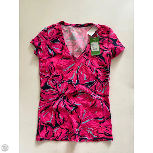 Top Short Sleeve Designer By Lilly Pulitzer In Multi-colored, Size: Xxs