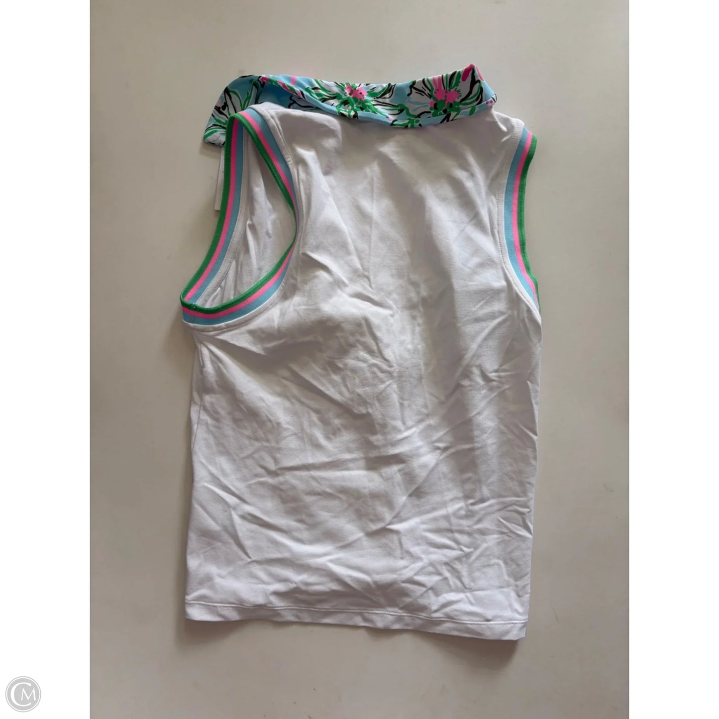 Top Sleeveless Designer By Lilly Pulitzer In White, Size: S