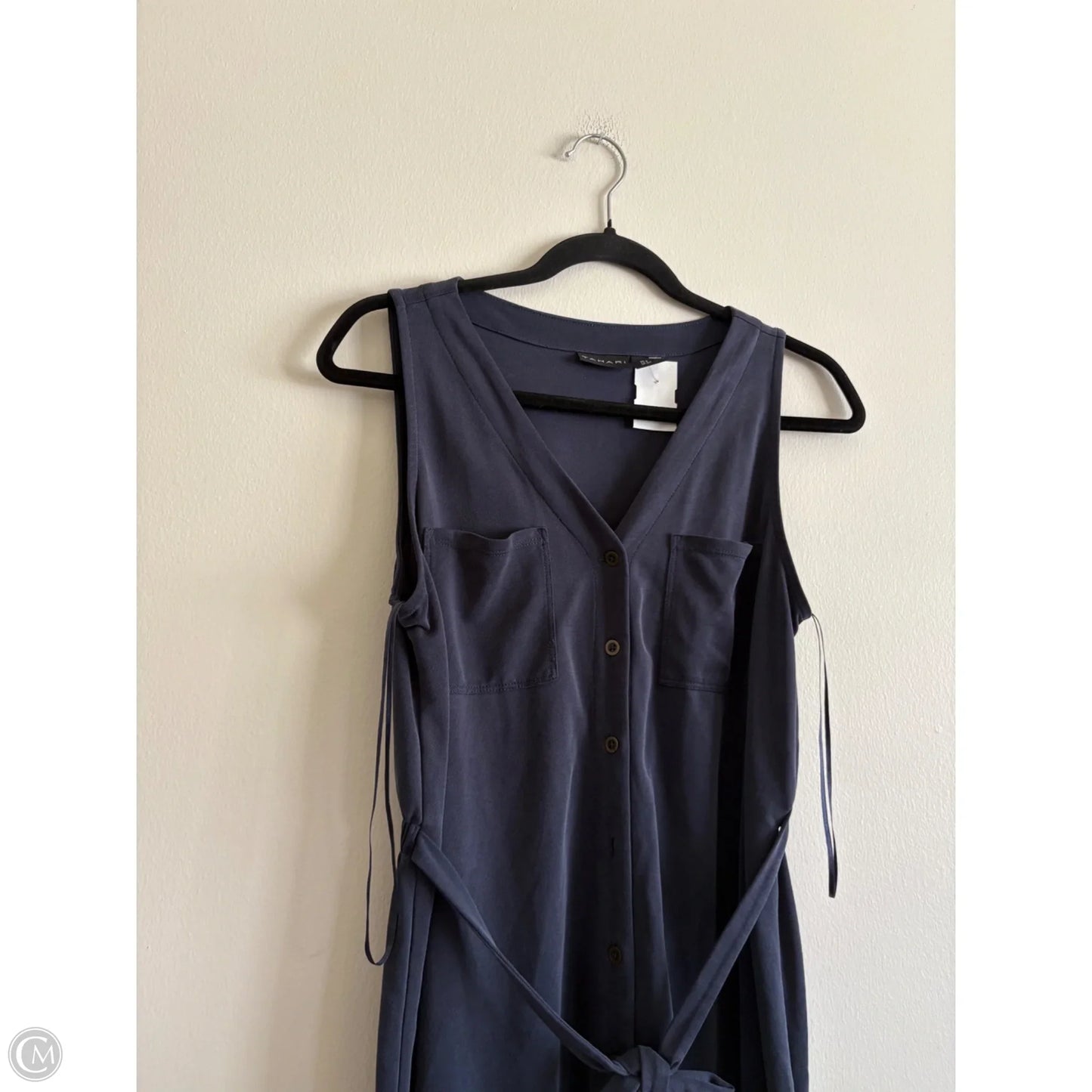 Dress Casual Midi By Tahari In Blue, Size: S