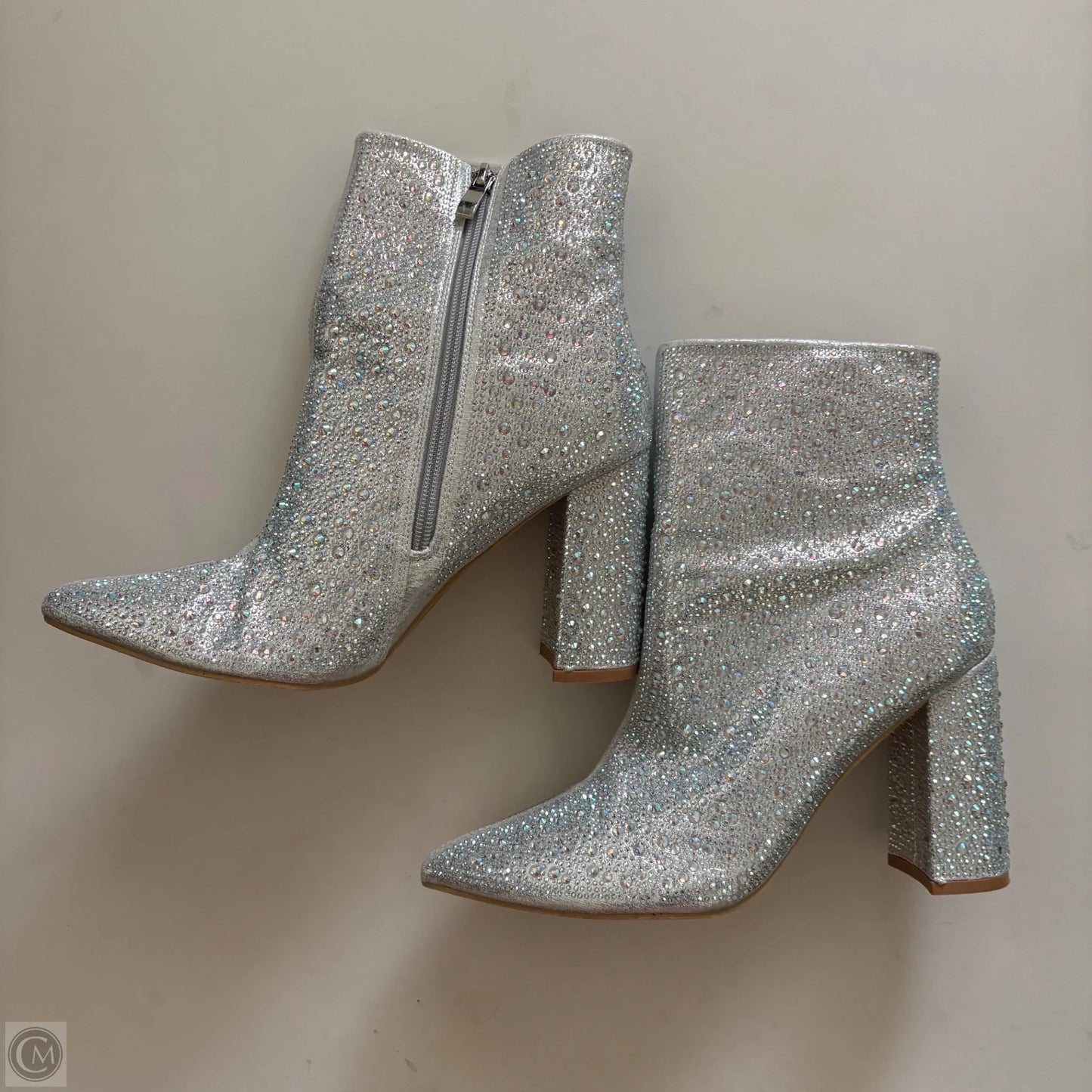 Boots Ankle Heels By Jess Lea In Silver, Size: 8