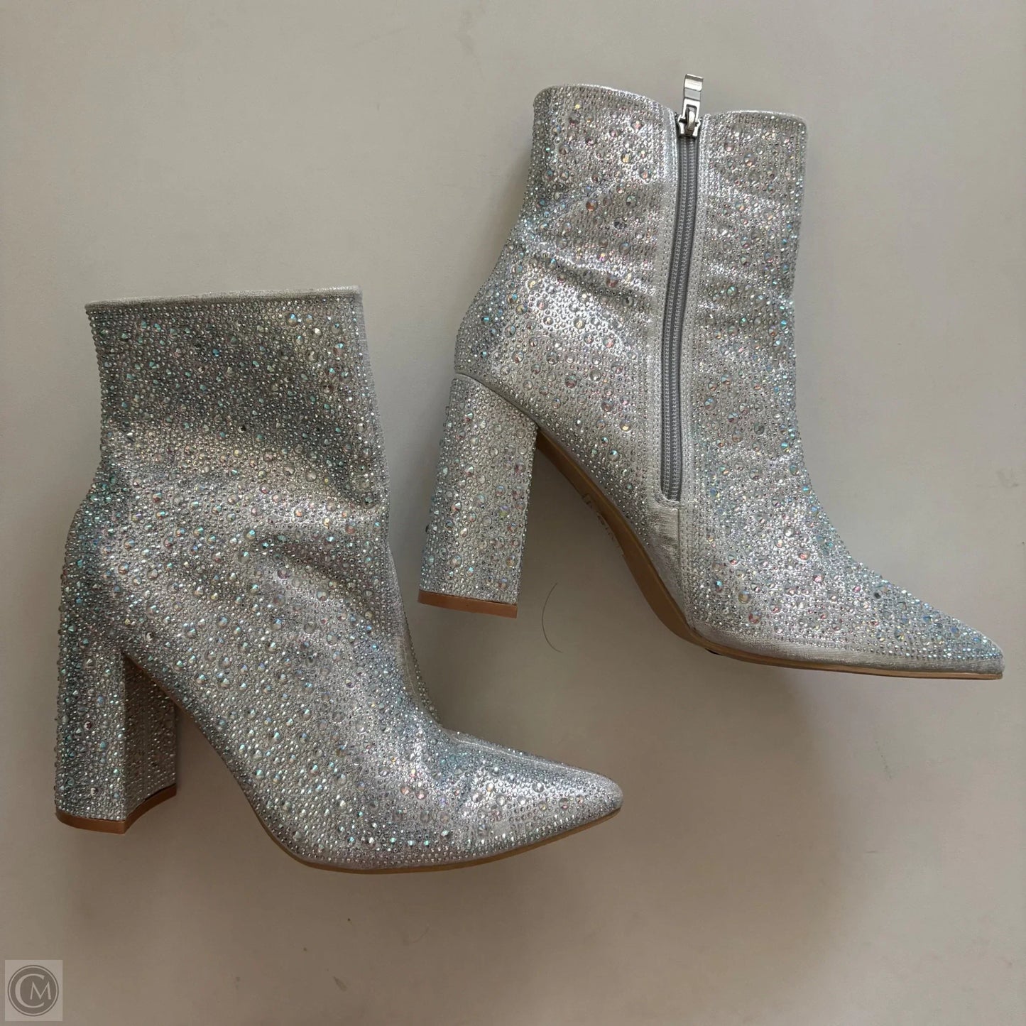 Boots Ankle Heels By Jess Lea In Silver, Size: 8