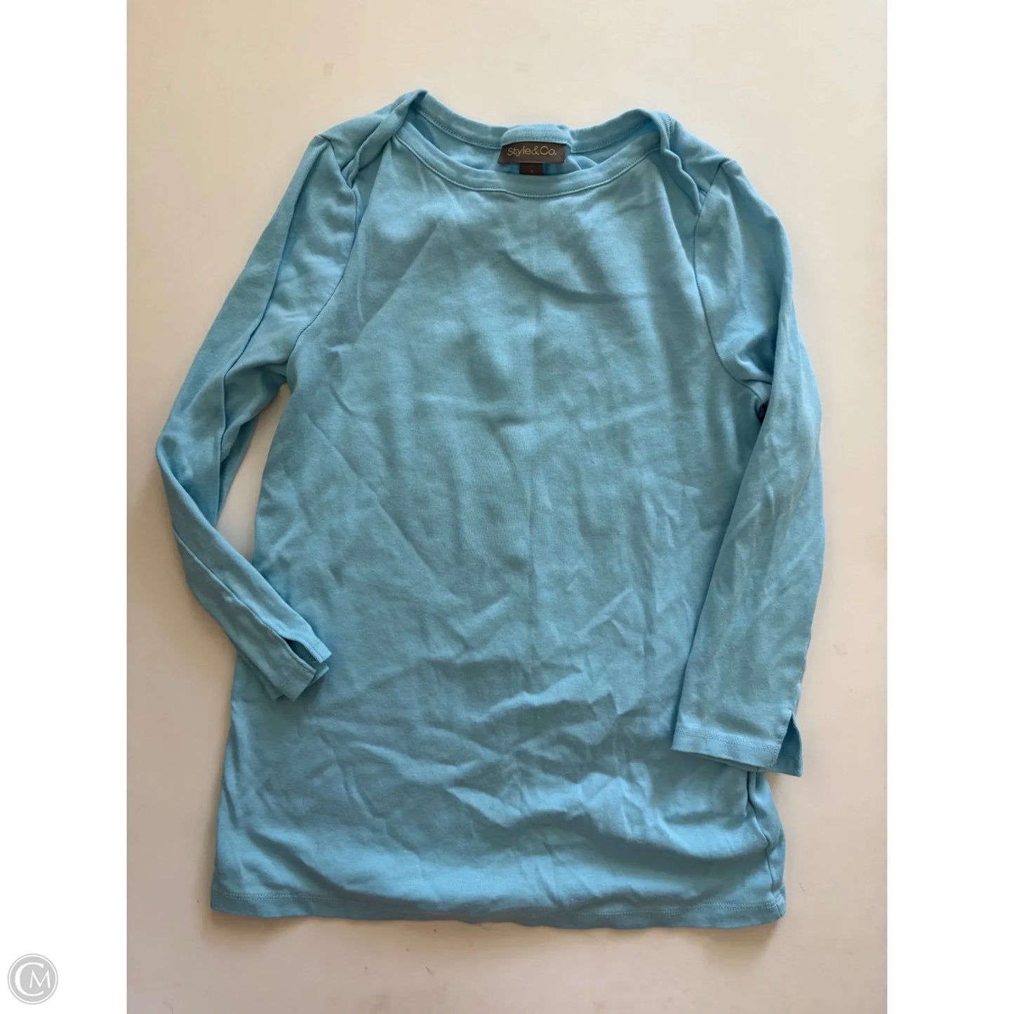 Top Long Sleeve By Style And Company In Blue, Size: S