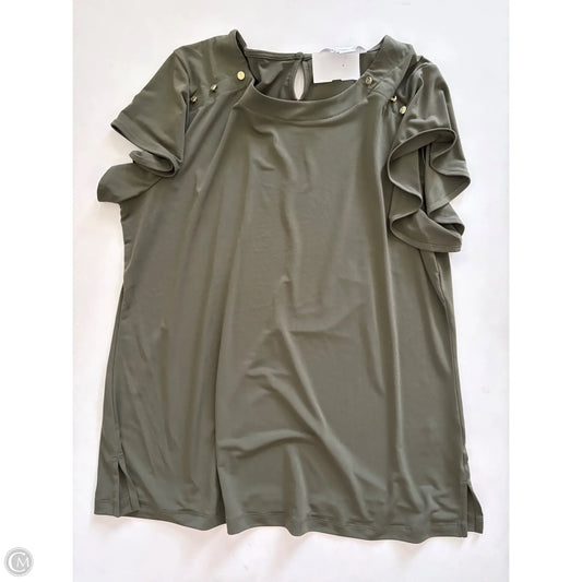 Top Short Sleeve By Liz Claiborne In Green, Size: M