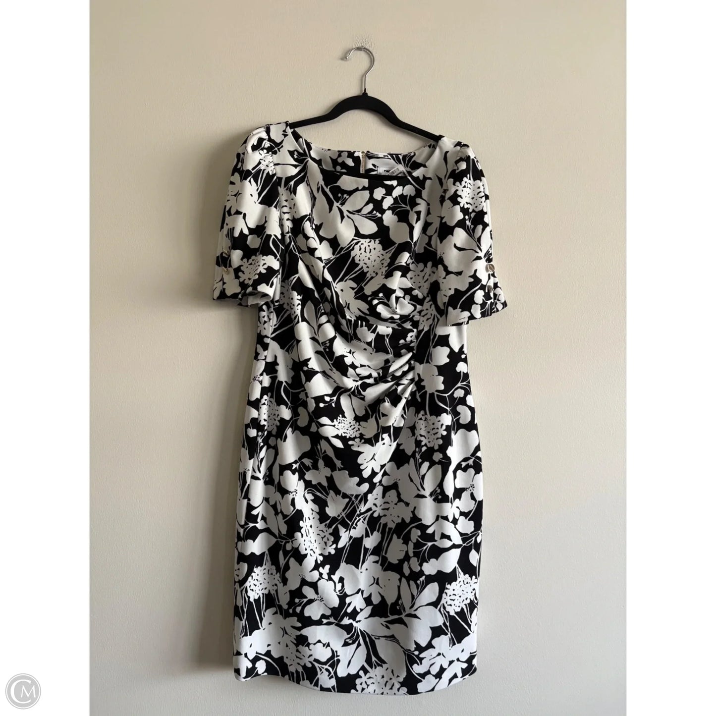 Dress Work By Dkny In Black & White, Size: 14