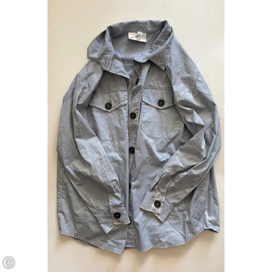 Top Long Sleeve By Zenana In Blue, Size: M