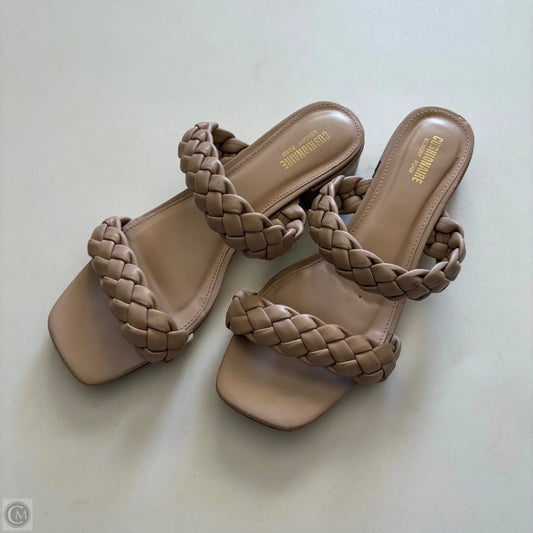Sandals Flats By Cushionaire In Tan, Size: 9.5