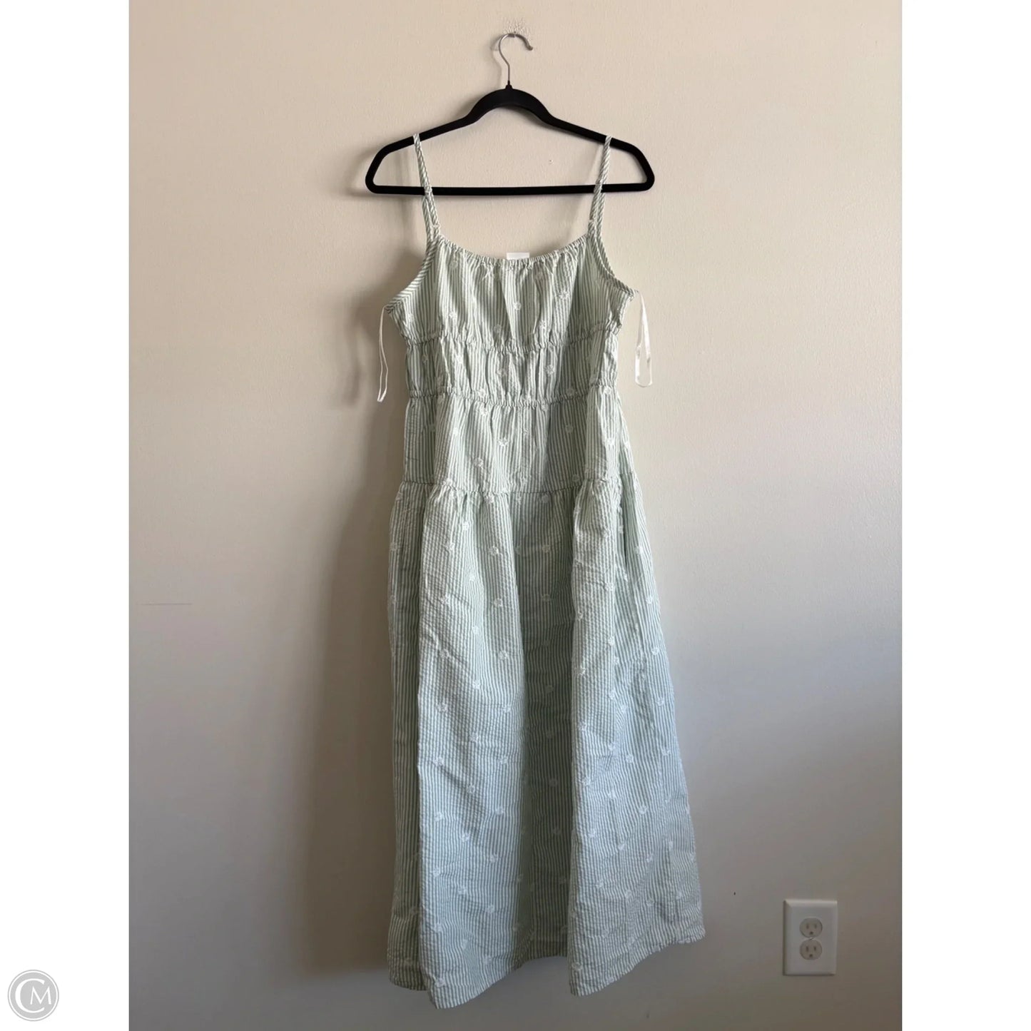 Dress Casual Maxi By Sim & Sam In Striped Pattern, Size: L