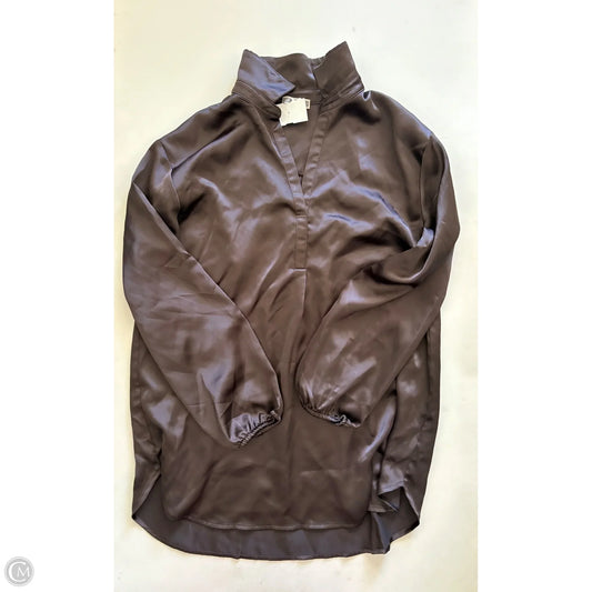 Blouse Long Sleeve By Pleione In Brown, Size: M