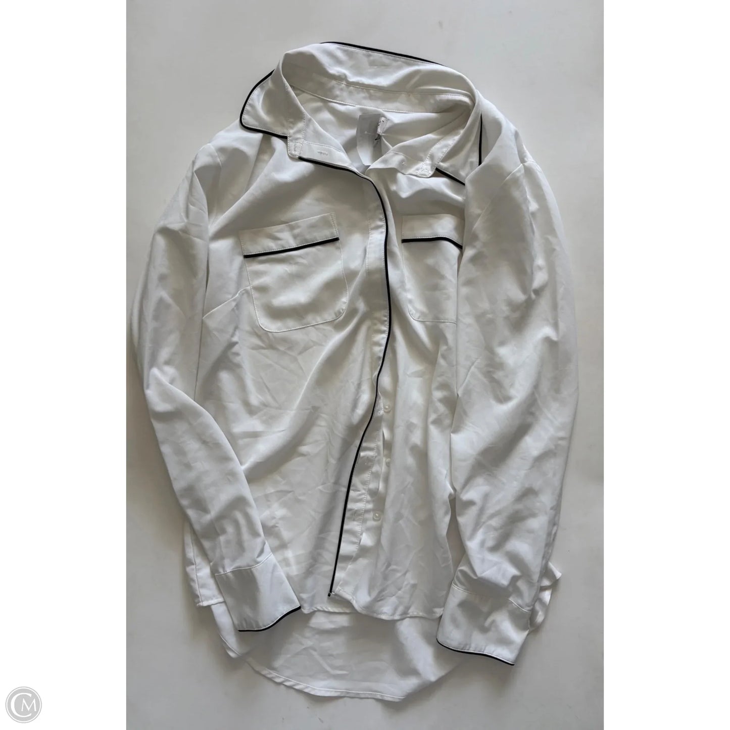 Blouse Long Sleeve By A New Day In Cream, Size: Xl
