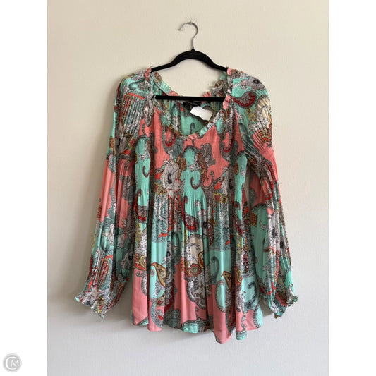 Blouse Long Sleeve By Melissa Paige In Multi-colored, Size: Xl