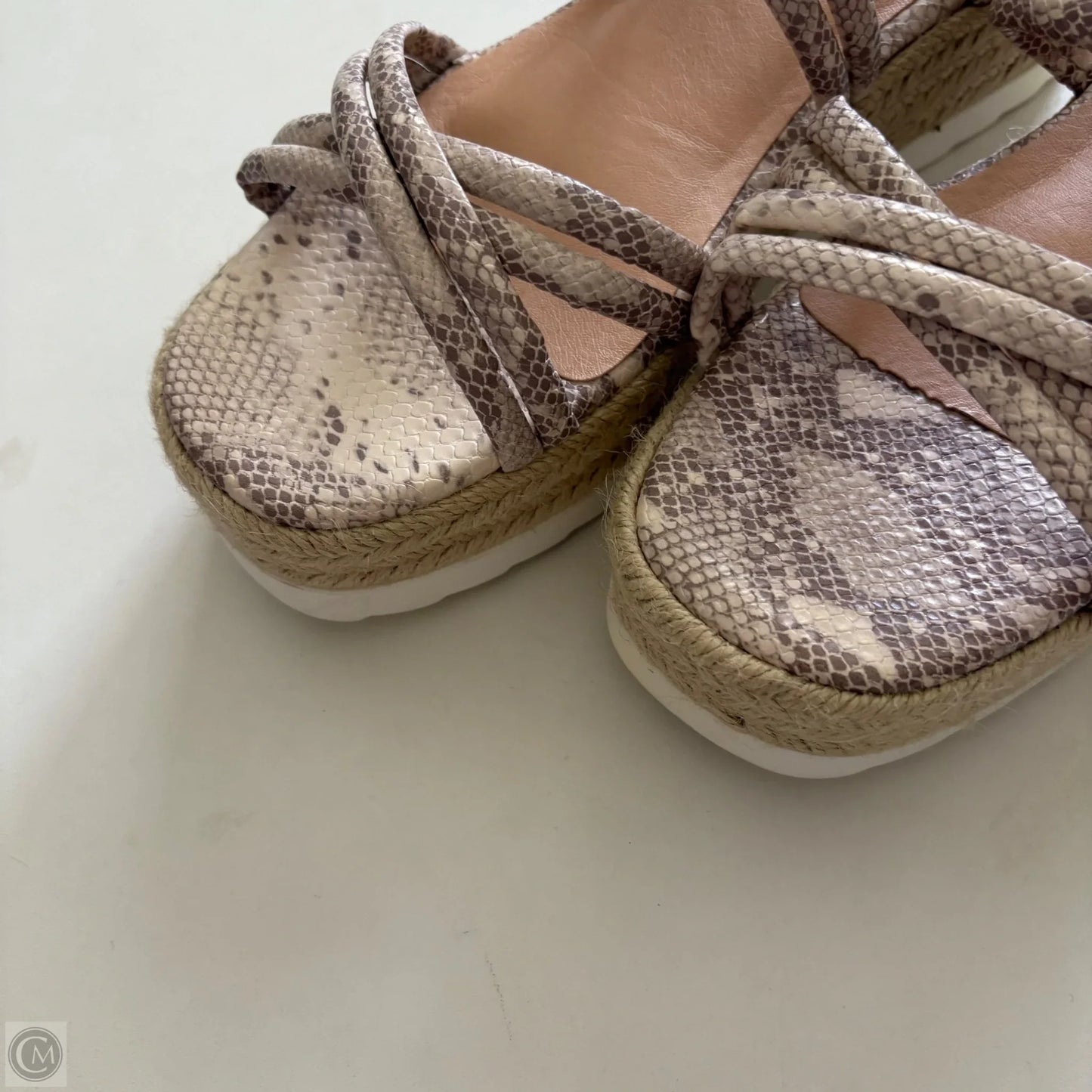 Sandals Heels Block By Cato In Animal Print, Size: 9