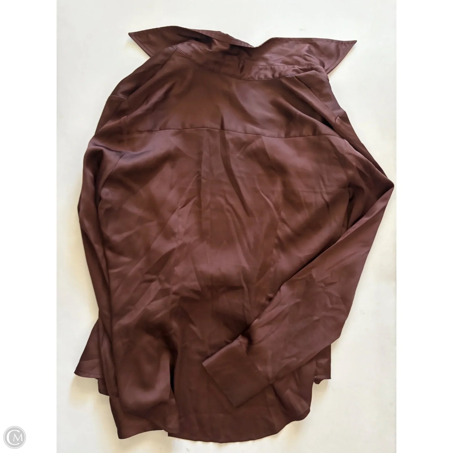 Blouse Long Sleeve By Worthington In Brown, Size: M