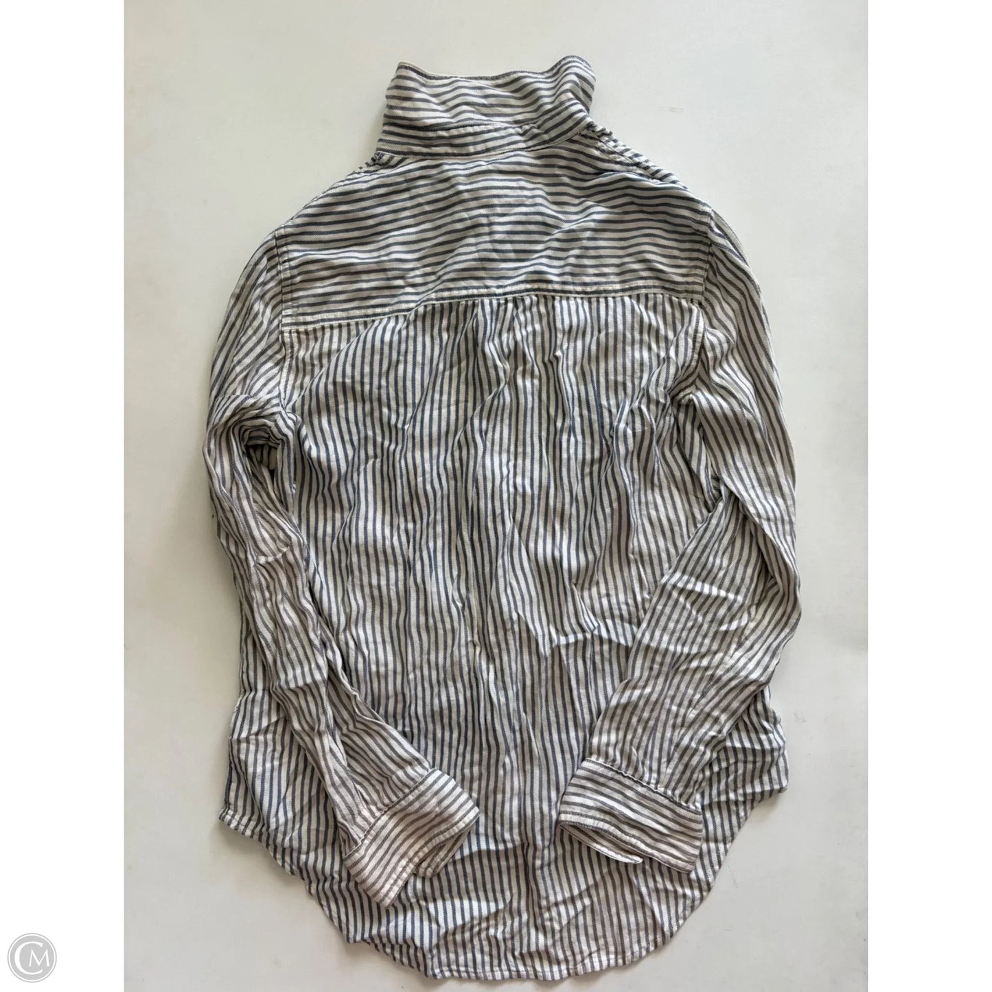 Top Long Sleeve By Madewell In Striped Pattern, Size: S