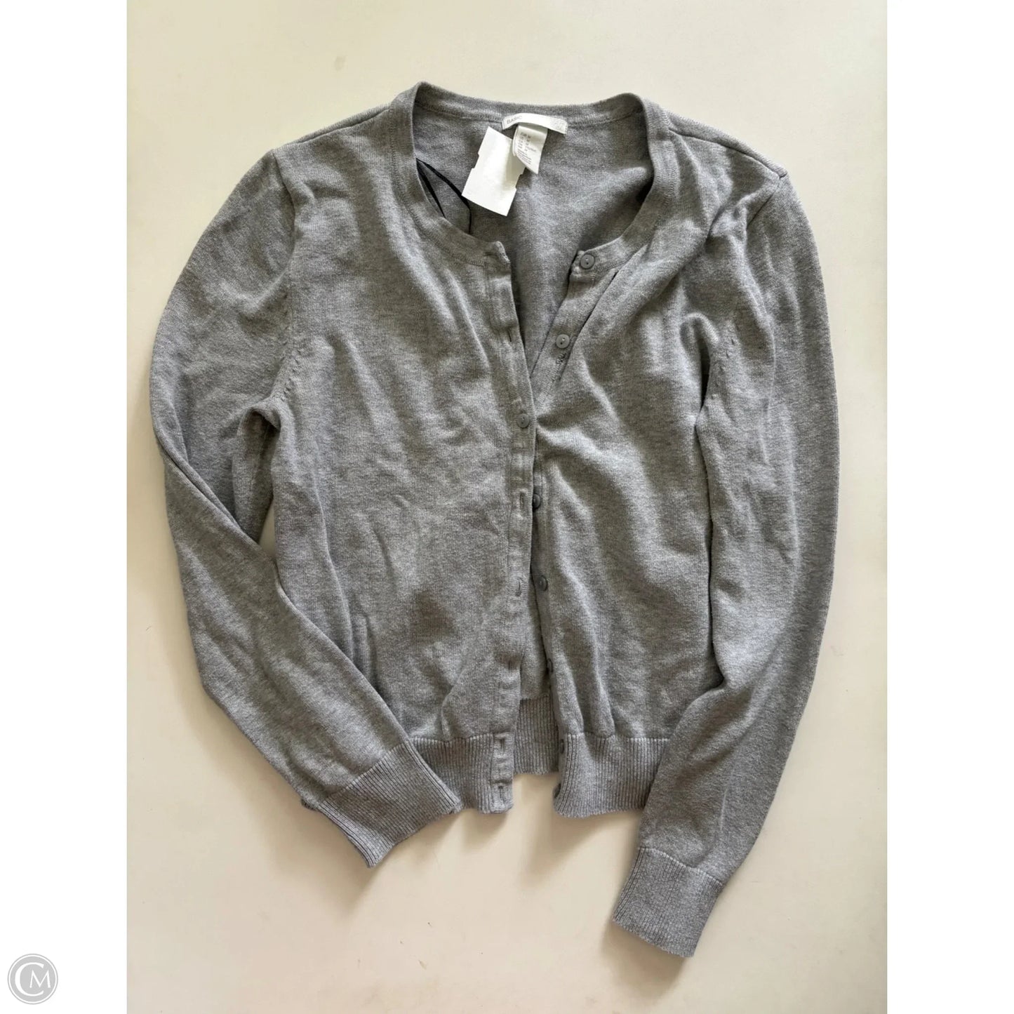Sweater Cardigan By H&m In Grey, Size: M