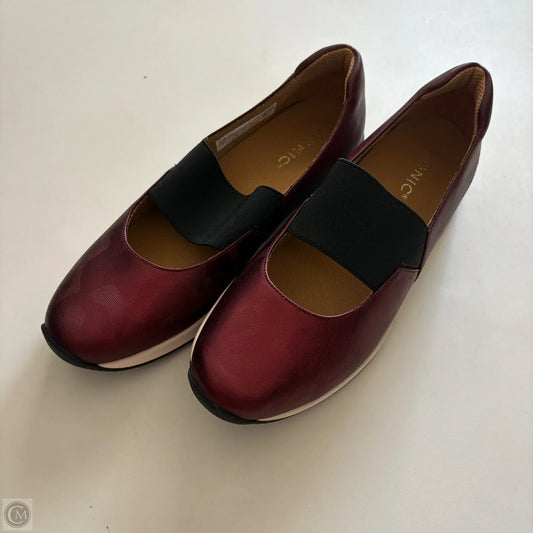 Shoes Flats By Vionic In Maroon, Size: 9