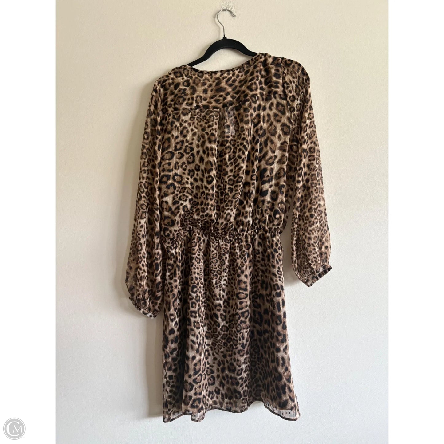 Dress Casual Midi By White House Black Market In Animal Print, Size: 8