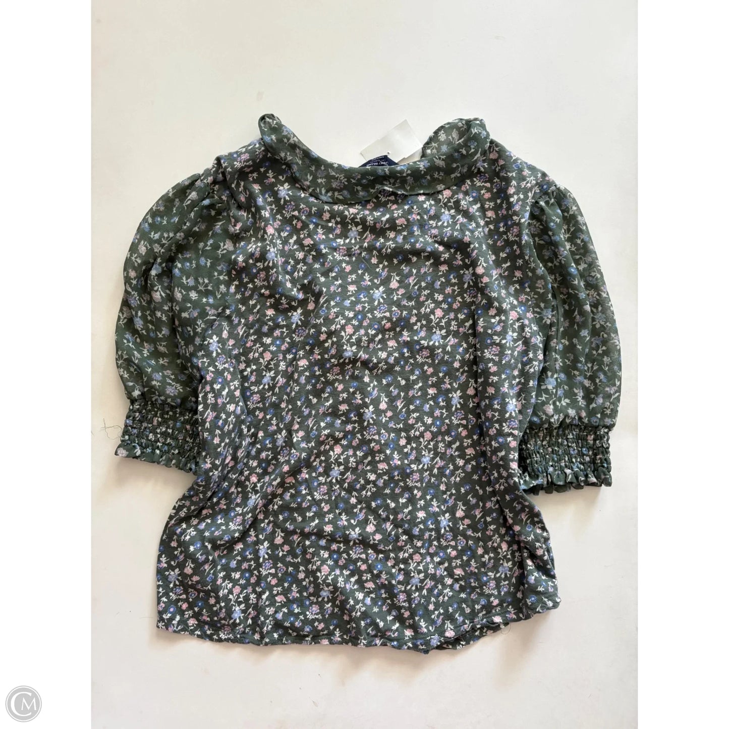 Blouse Short Sleeve By Lucky Brand In Floral Print, Size: L