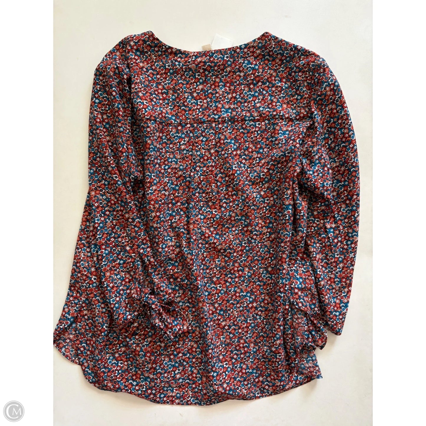 Top Long Sleeve By Michael By Michael Kors In Floral Print, Size: L