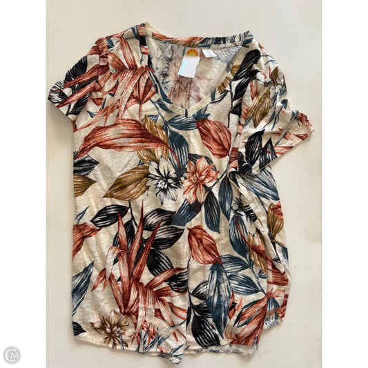 Top Short Sleeve By C And C In Multi-colored, Size: 1x