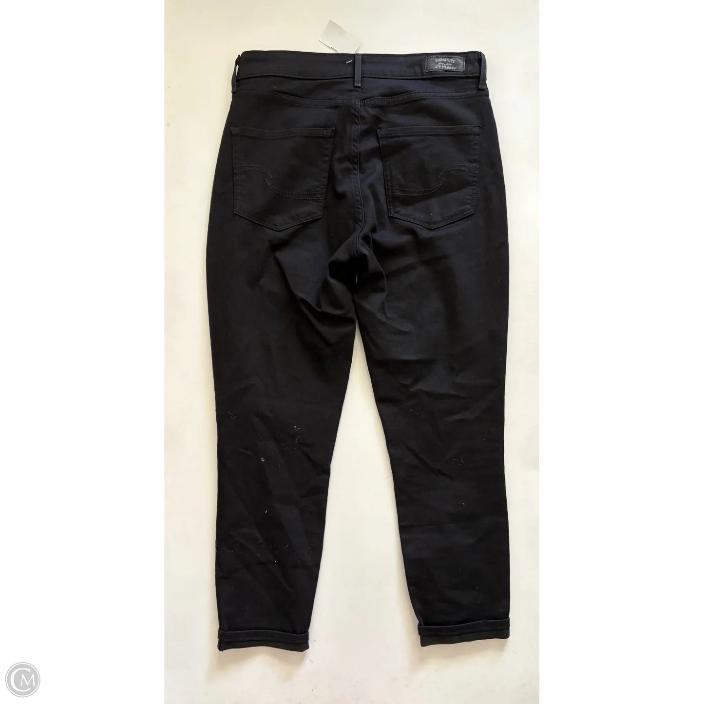 Jeans Straight By Levis Signature In Black, Size: 10