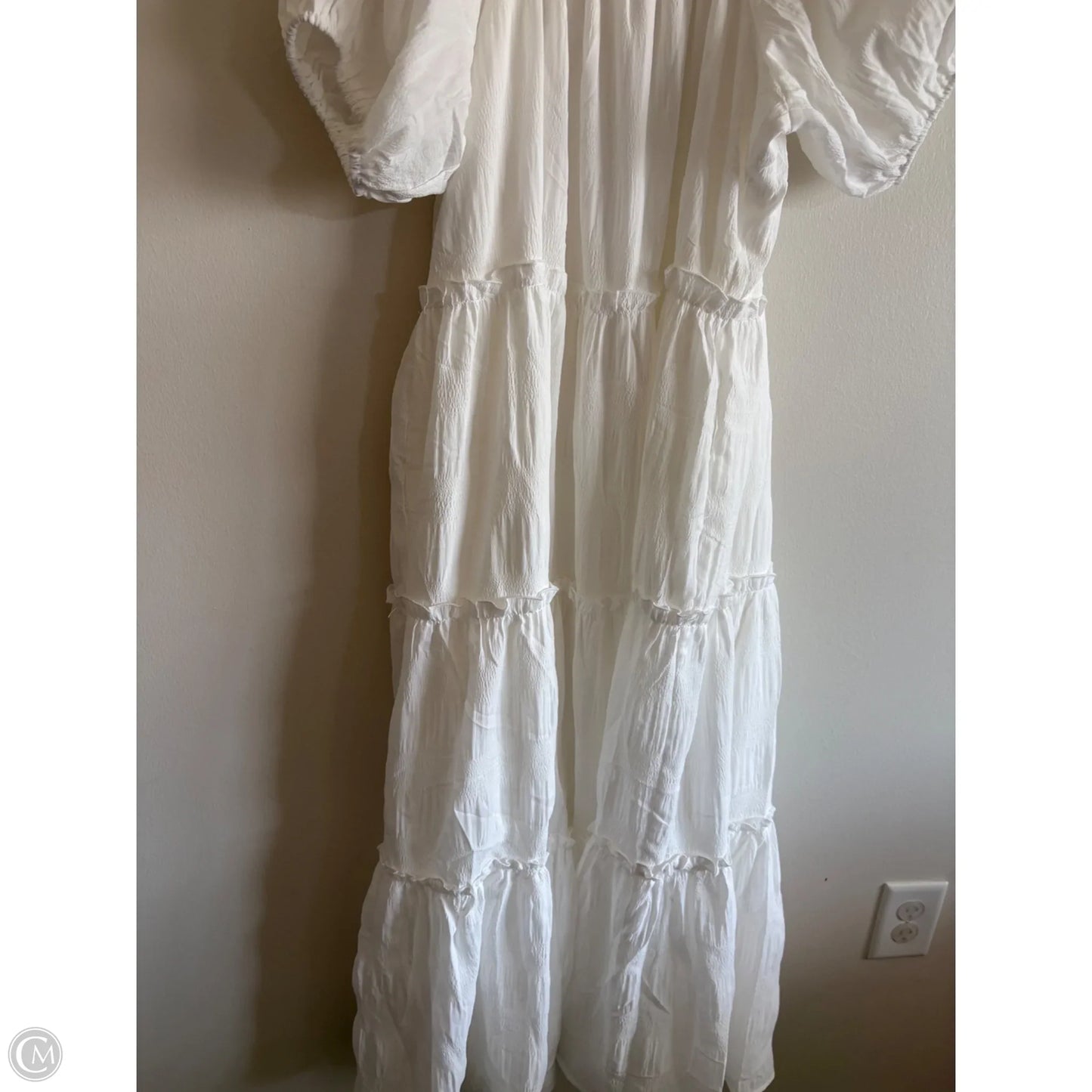 Dress Casual Maxi By Cmc In White, Size: 2x