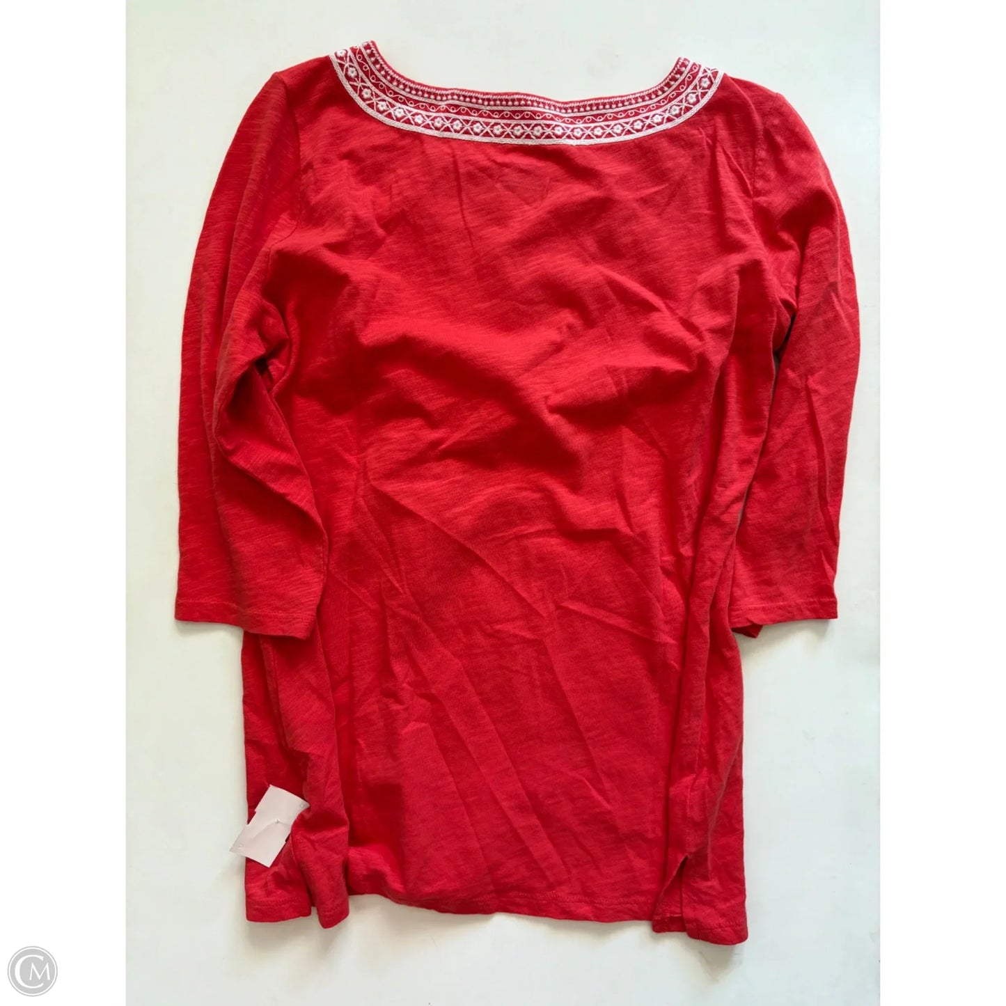 Top Long Sleeve By Talbots In Red, Size: 1x
